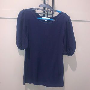 Navy Loft short sleeve shirt